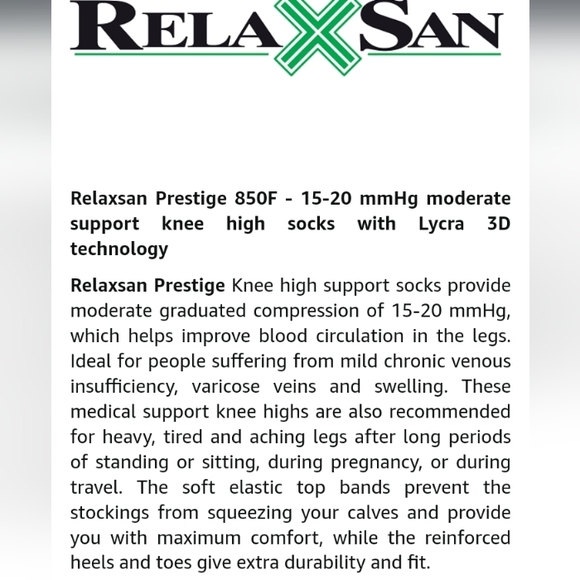 Women's light compression knee highs. Sz 5. Xl, light beige- made in Italy - Picture 6 of 12